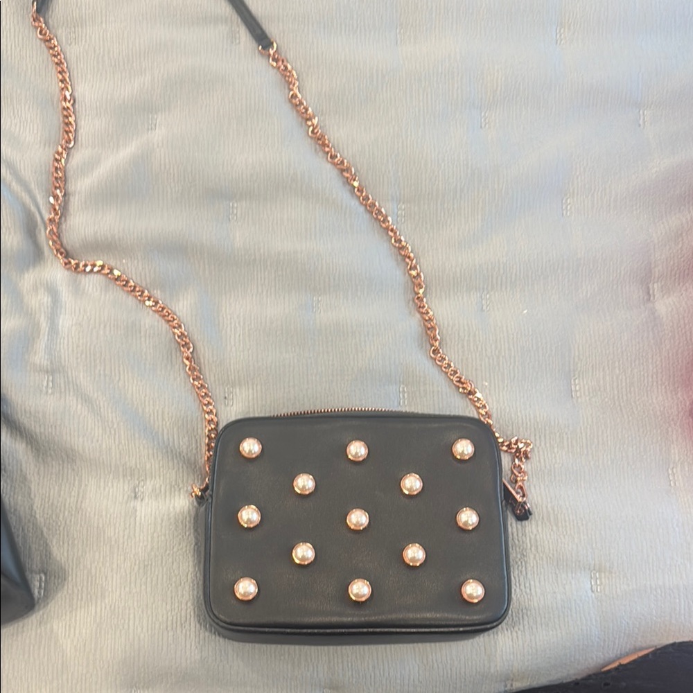 Black Studded Crossbody Bag